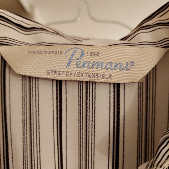 Penmans stripped black and white button down women's shirt - Picture 2 of 2